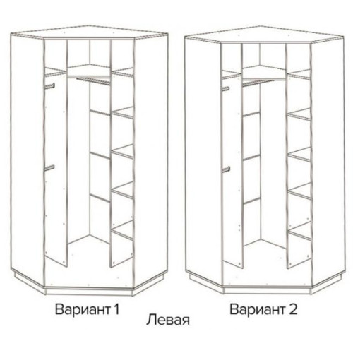Угловой шкаф-купе Медиум