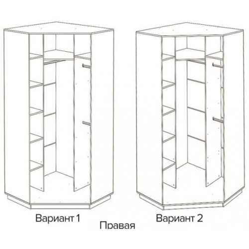 Угловой шкаф-купе Медиум