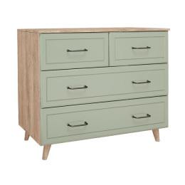 Комод "Ханна м3" дуб баррик/зеленая резеда