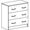 Комод 3 ящика КМ 551 М
