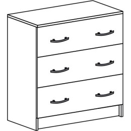 Комод 3 ящика КМ 551 М