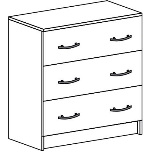 Комод 3 ящика КМ 551 М