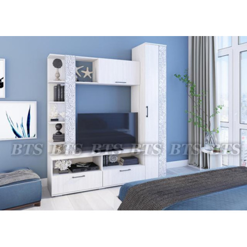 Спальня «Лагуна» Ясень белый (Комплектация 4)