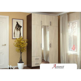 Шкаф 3-х ств.с ящиками (Венге/Лоредо)