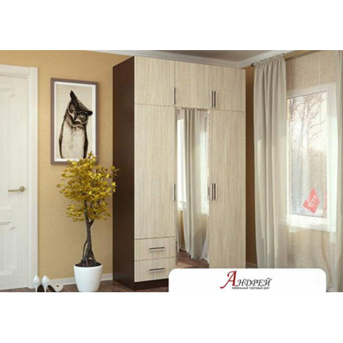 Шкаф 3-х ств.с ящиками (Венге/Лоредо)