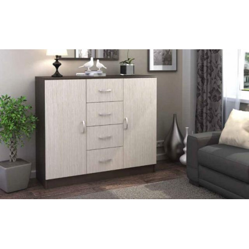 Комод 4 ящика и 2 створки КМ 555 М