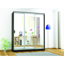 Шкаф-купе «Комфорт-3 (1850 мм)» с тремя зеркалами (Венге)