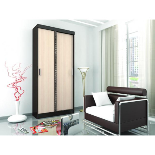 Шкаф-купе «Афина» (Венге / Дуб молочный) с фотопечатью