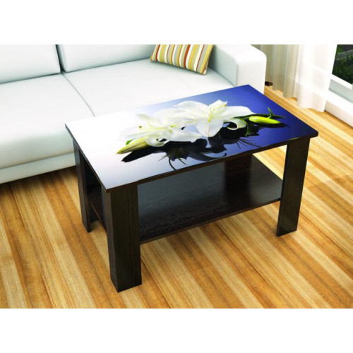 Стол журнальный «Консул-6» с фотопечатью Лилии (Венге)