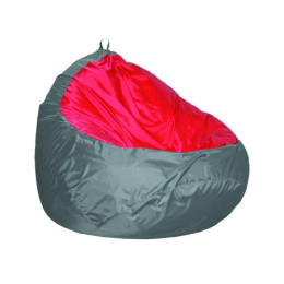 Пуф "Груша-2" оксфорд серый/желтый