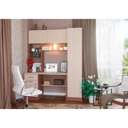 Стол компьютерный «Стол №7» Шимо темный/Шимо светлый