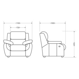 Кресло "Себастиан реклайнер" cituscamel