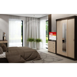 Спальный гарнитур «Бася Комби» беленый дуб