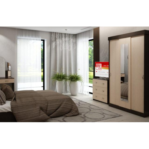 Спальный гарнитур «Бася Комби» беленый дуб