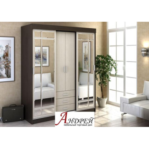 Шкаф-купе «Лидер 1М» (Венге/Дуб белфорт)