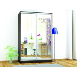 Шкаф-купе «Комфорт-2 (1200 мм)» с двумя зеркалами (Венге)