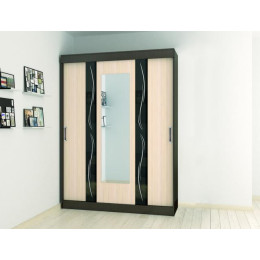 Шкаф-купе «Уют Люкс» (Венге / Дуб молочный)