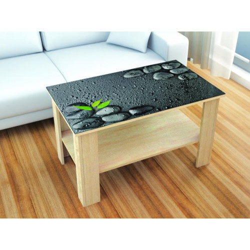 Стол журнальный «Консул-6» с фотопечатью Стоун (Дуб сонома)