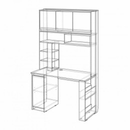 Стол компьютерный «Кембридж-2» Рич Блэк / Ватервуд