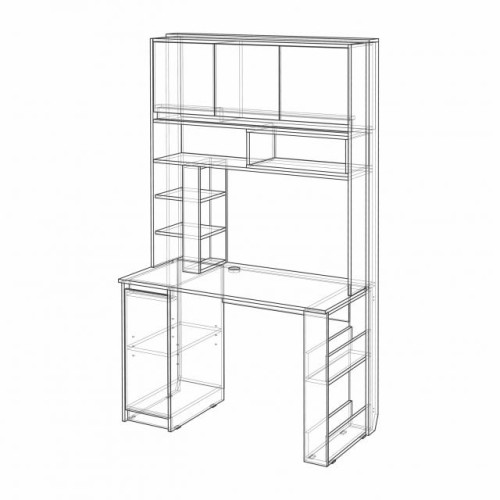 Стол компьютерный «Кембридж-2» Рич Блэк / Ватервуд