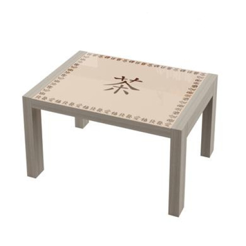 Стол журнальный «Кристалл» фотопечать иероглифы (чай)