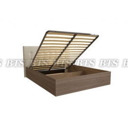 Подъемный механизм для кровати Баунти (с ортопедическим основанием) (Ясень шимо/Искусственная кожа «крем»)