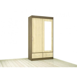 Шкаф-купе «Уют 1200» с ящиками (Ясень шимо / Дуб сонома)