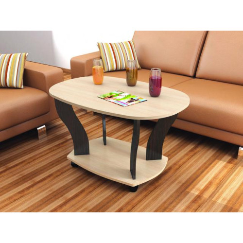 Стол журнальный «Консул-3» (Дуб молочный / Венге)