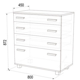 Комод «К-2» 800 мм