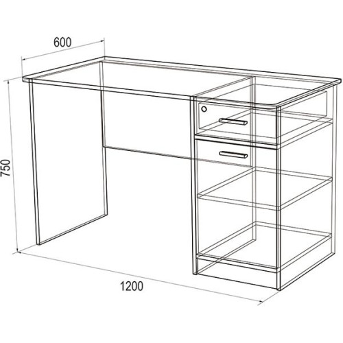 Стол компьютерный «Хит-3» (Шимо темный/Шимо светлый)