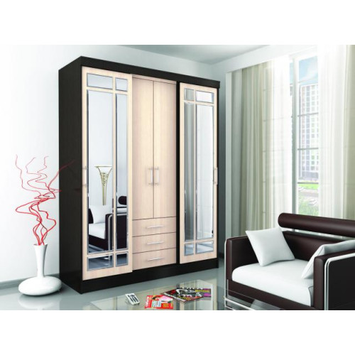 Шкаф-купе «Фиеста» (Венге / Дуб молочный )