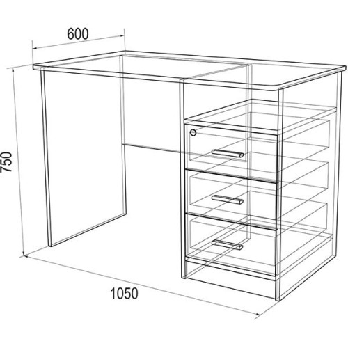 Стол компьютерный «Хит-1» (Венге/Млечный дуб)