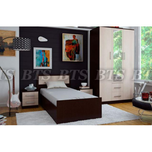 Фиеста кровать 0,9 м (Венге/Лоредо)