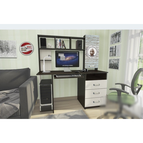 Стол компьютерный «КС-002» беленый дуб