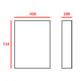 Зеркало-шкаф "Solo" 50 см, белый 25761