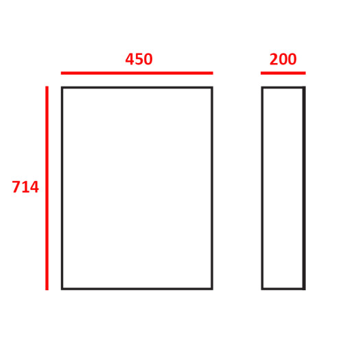 Зеркало-шкаф Solo 50 см, белый 25761