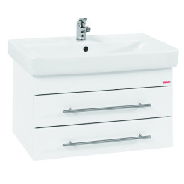 Тумба "Квадро" под ум-ник "Дрея Q" 60 см с 2-мя ящиками подвесная белая 15514