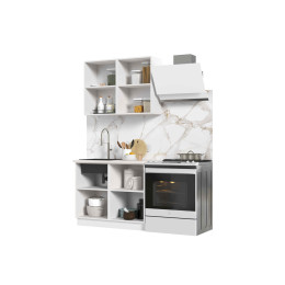 Кухня Мария 1 м дуб крафт золото/белый (столешница дуб вотан)