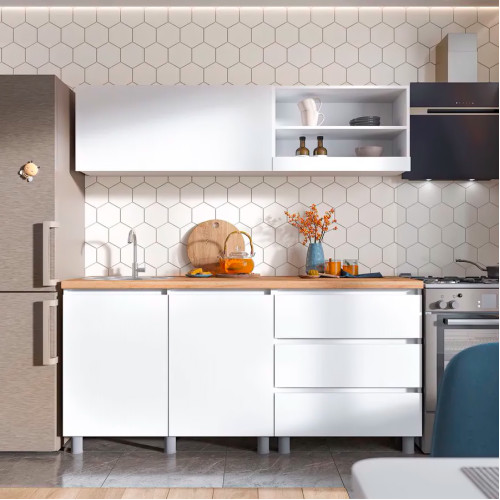 Кухня Хелен 1,7 белый/белый