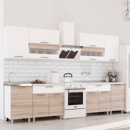 Кухня 2,4м "Айсбери" белый/сонома