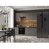 Кухня Альфа 2,0 м холст вулкан (корпус белый, столешница кастилло темный)