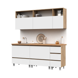 Кухня Хелен 2,0 дуб крафт золото/белый