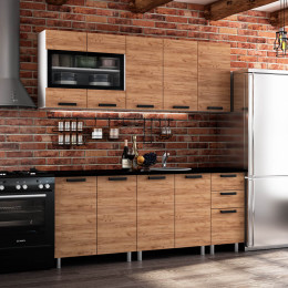 Кухня 2,0м "Крафт" крафт ЛДСП (столешница 2м)