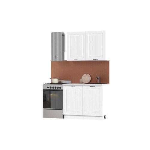 Кухня Мария 1 м дуб крафт золото/белый (столешница дуб вотан)