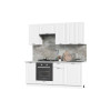 Кухня Мария 2,0 м белый/белый (столешница мрамор лацио белый)