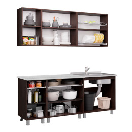 Кухня 2,0м "Монтана" сонома/венге