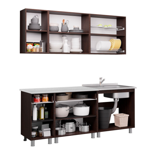 Кухня 2,0м Монтана сонома/венге