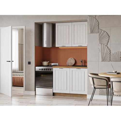 Кухня Мария 1 м дуб крафт золото/белый (столешница дуб вотан)