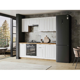 Кухня Мария 2,0 м дуб крафт золото/белый (столешница дуб вотан)