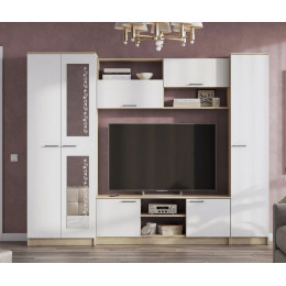Мебель для гостиной "МГС 3" Дуб Сонома / Белый